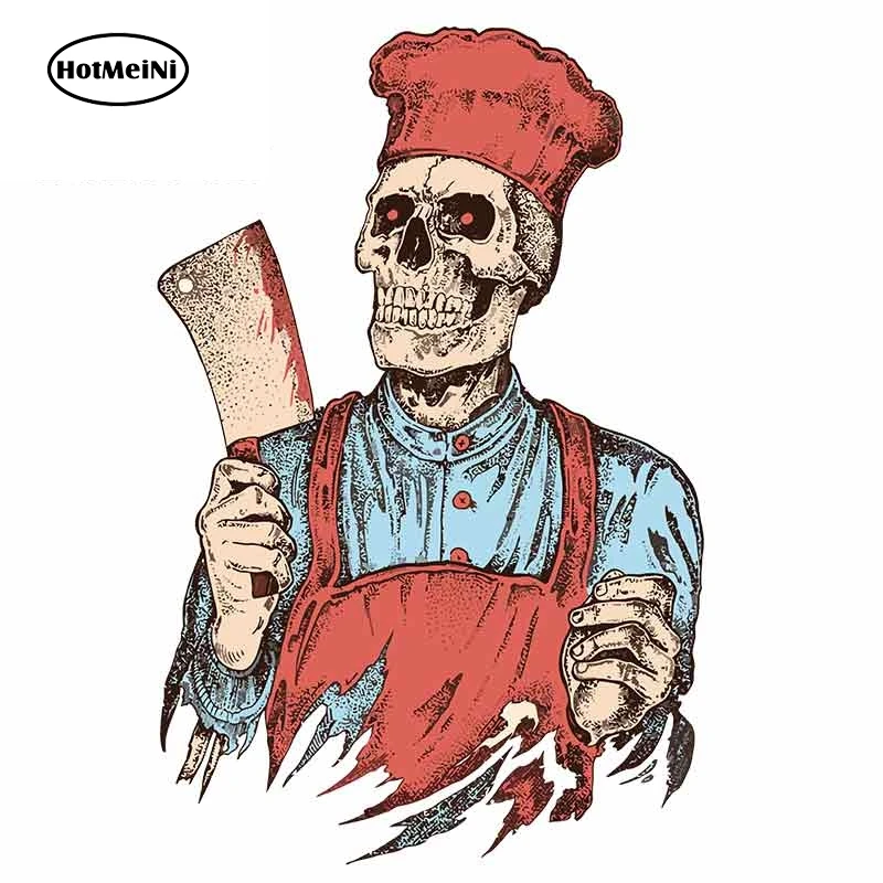 

HotMeiNi 13cm x 9.2cm Death Cook Funny Car Stickers Waterproof Bumper Decoration Vinyl Car Wrap Fine Decal Occlusion scratch