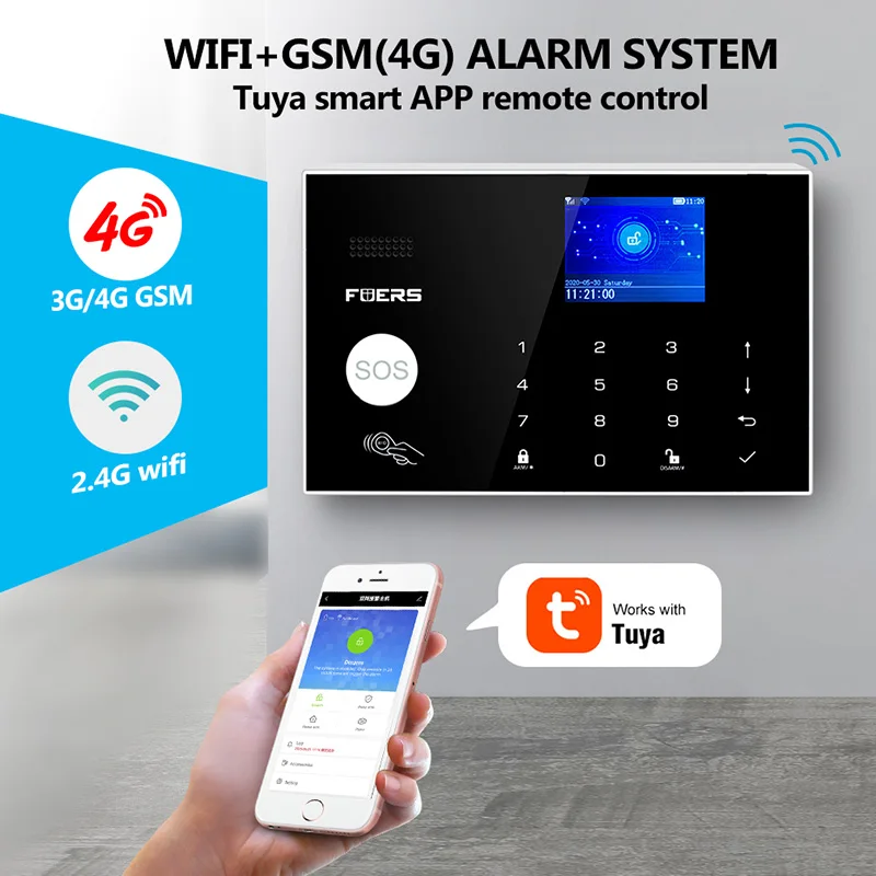Fuers TUYA WI FI 4G GSM Смарт домашняя система охранной сигнализации Мини PIR детектор 11