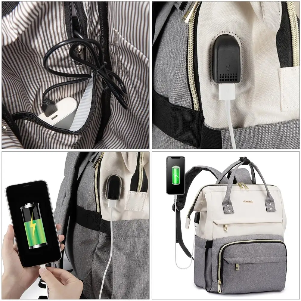 

Lovevook Backpack 15.6 Inch Laptop bag USB Charging Travel Backpack Women Bag Male School Bag Waterproof Travel Backpack 2020