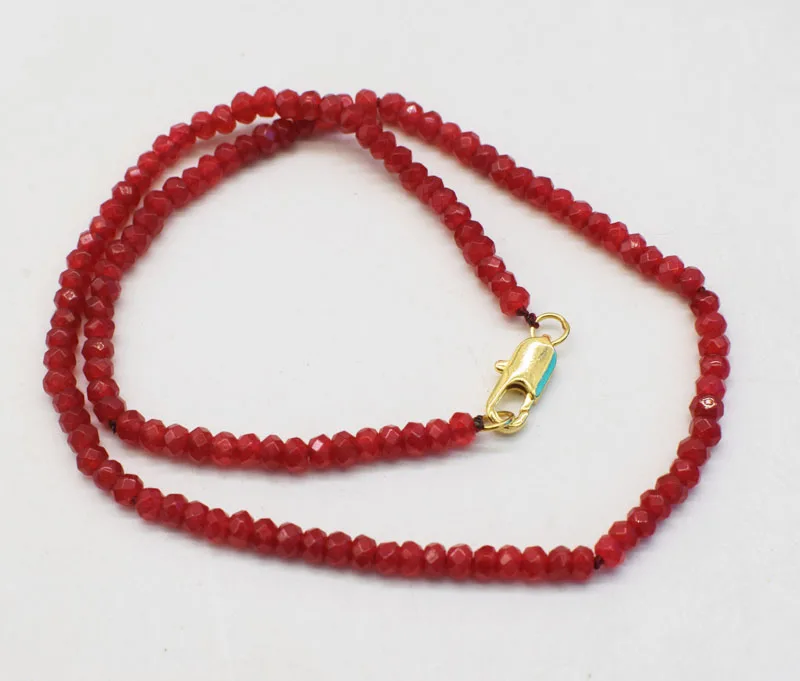 

Колье-чокер из красной яшмы, ограненное, 4 х2 мм, 16 дюймов, оптовая продажа, бусины FPPJ