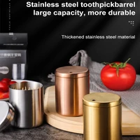 creative thickening toothpick stainless steel box portable practical durable holder container for restaurant kitchen toothpicks