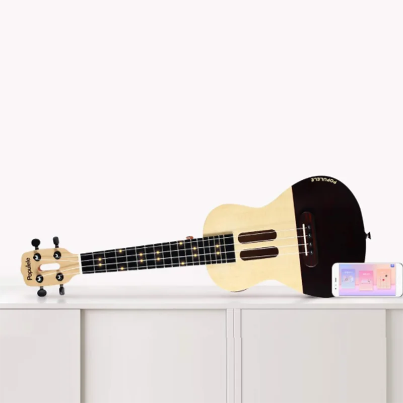 Смарт укулеле Xiaomi mijia Populele U1 4 струны 23 дюйма электрическая Guita светодиодная Bluetooth