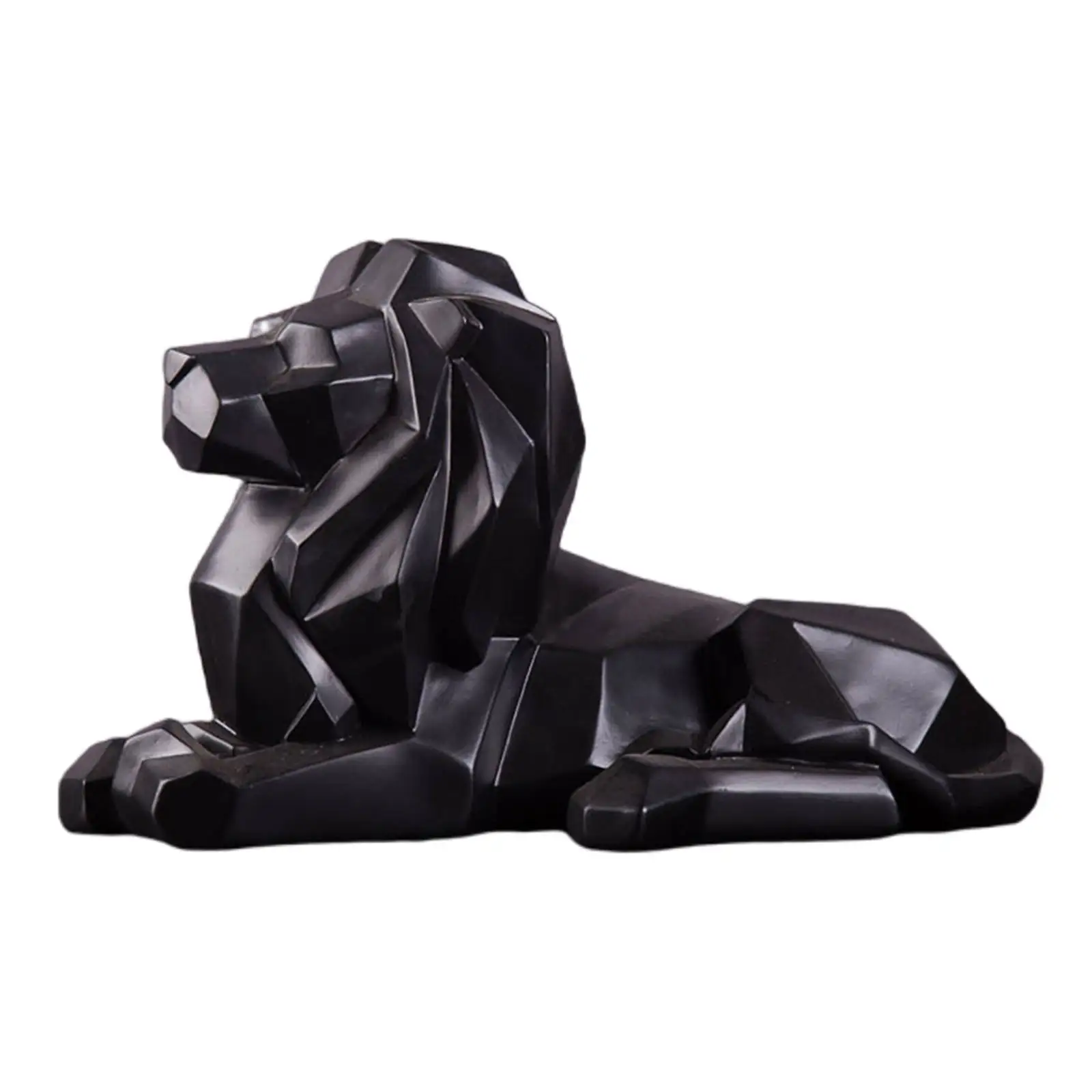 

Creative Lion Statue Sculpture Figurine Resin Animal Geometric Nordic for Living Room Home Decor Accessories Ornament Xmas Gift