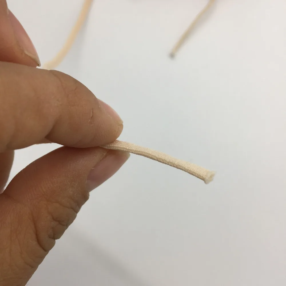 DIY маска швейный материал аксессуар плоский, круглый мягкий белый, черный узкий твердый/полый эластичный ремешок 15 метров S0490L