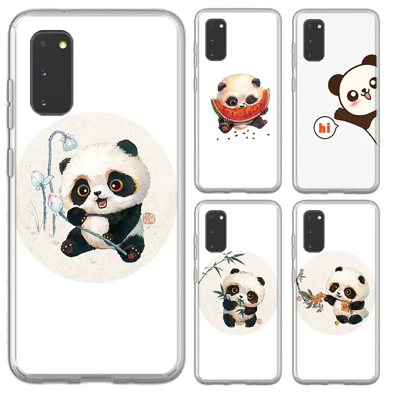 

Baby Panda Who Loves To Eat Bamboo Case For Samsung Galaxy S30 S21 S20 Ultra 5G S10E S10 S9 S8 Plus + Soft TPU Transparent Cover