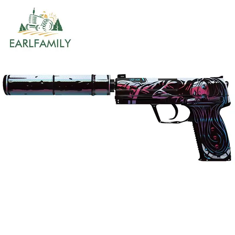 EARLFAMILY 13 см x 4 9 для CSGO кожи Usp s Neo Noir Личность наклейка творческий Ван наклейки