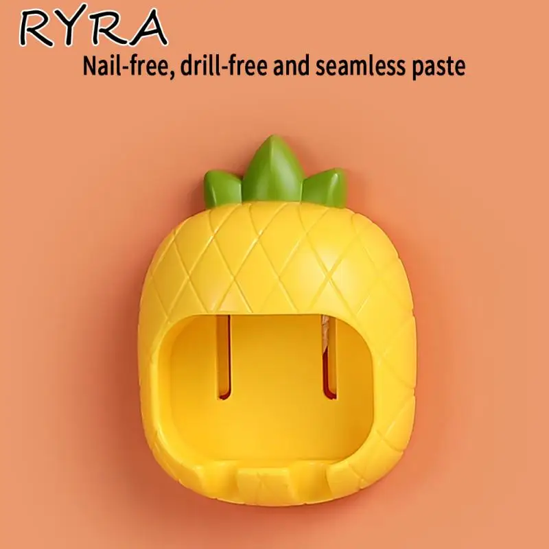 

Cute Fruits Wall-mounted Electric Toothbrush Holder Fruits Hook Creative Drain Shelf Toothbrush Organizer Bathroom Storage Rack