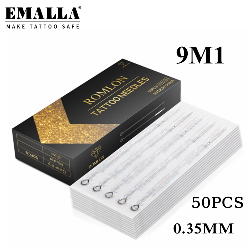 

50 шт., Одноразовые стерилизованные иглы для тату-машинки из нержавеющей стали