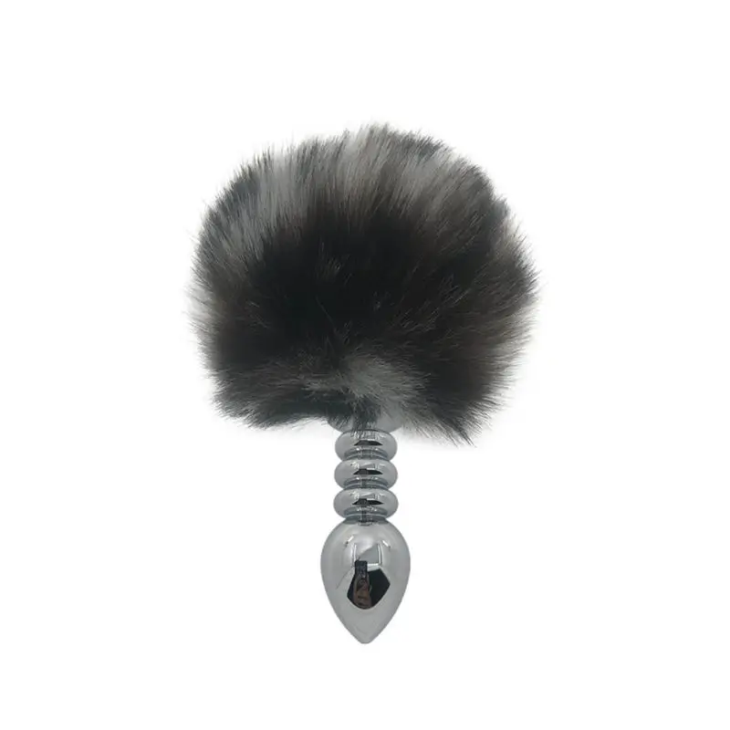 Металлическая пробка секс бондаж Фетиш Анальная пушистый искусственный хвост