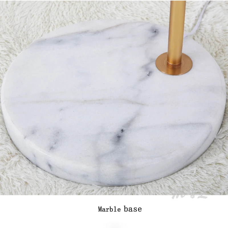 Купить Напольная Лампа в скандинавском стиле, простой светильник золотого цвета с мраморной основой, напольное освещение с регулируемой длиной, д...