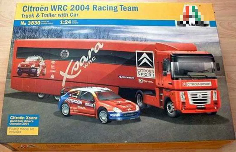1:24 пропорции смолы литье под давлением модель Citroen Team контейнеровоз и Citroen Team модель автомобиля игрушка