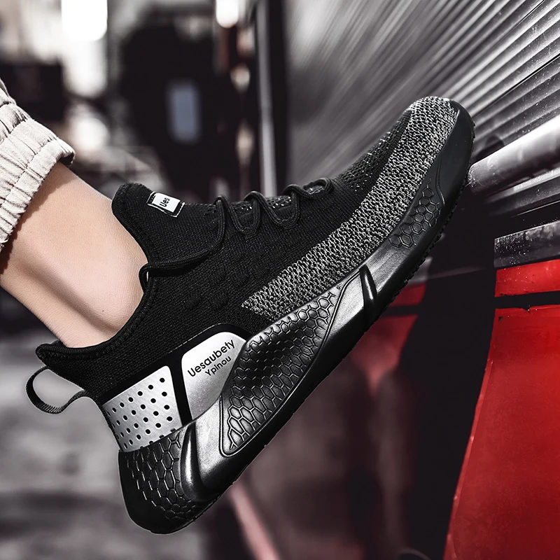 Мужские повседневные кроссовки легкие дышащие из сетчатого материала размеры