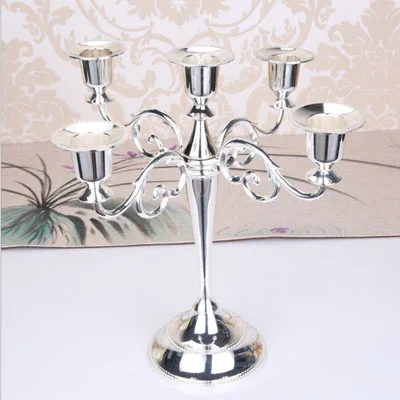 5-Arm Silver YuryFvna 3& 5 подсвечник Металлический Подсвечник для свадьбы - Цвет: 5-Arm Silver