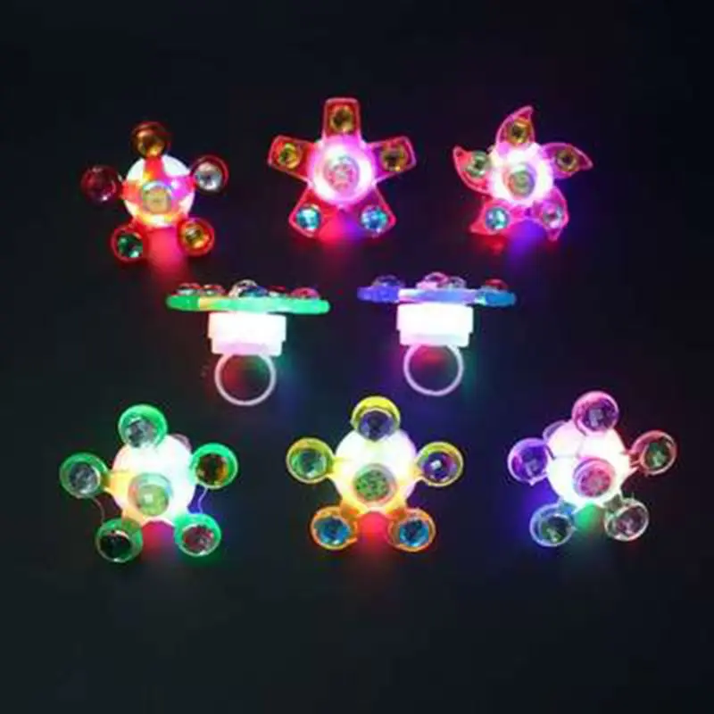 

Fidget Spinner Light Up Ring Stress Relief Fidget Toys Supplies Party Favors 203E