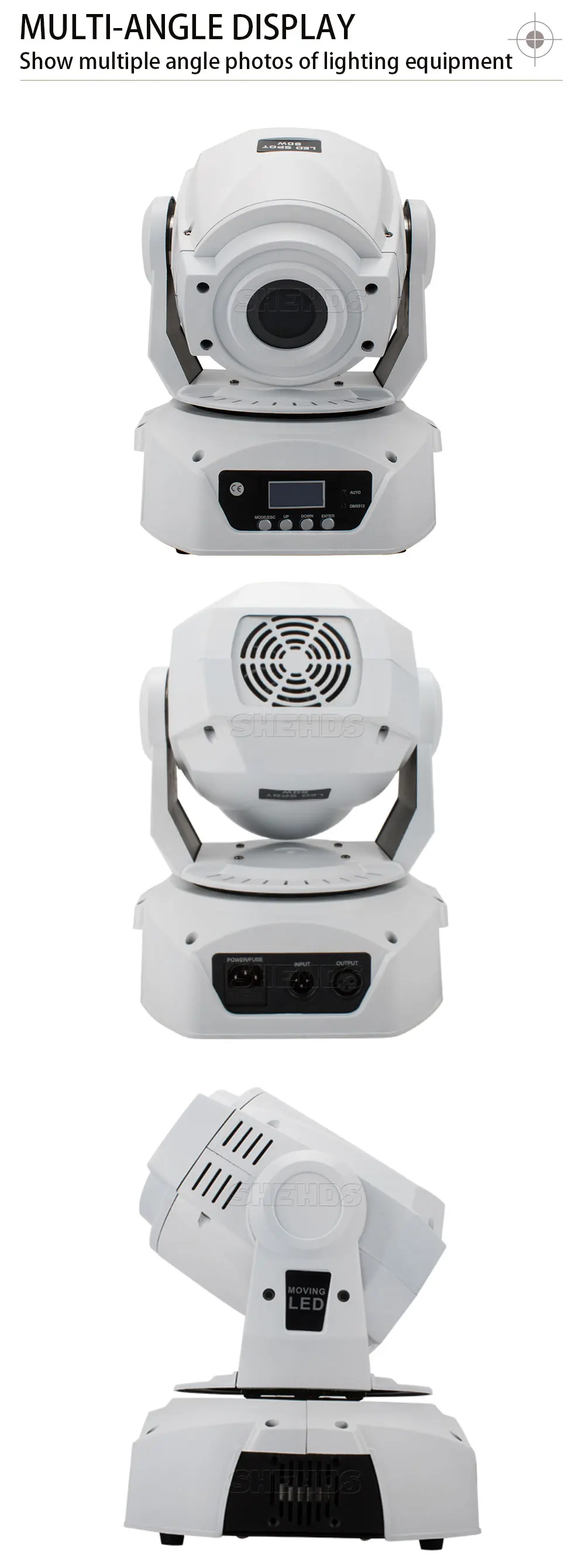 Светодиодный спот 90W с ЖК-дисплей Дисплей с 6 героев: призма DMX512 сценический эффект освещения для DJ диско вечерние танцпол Быстрая