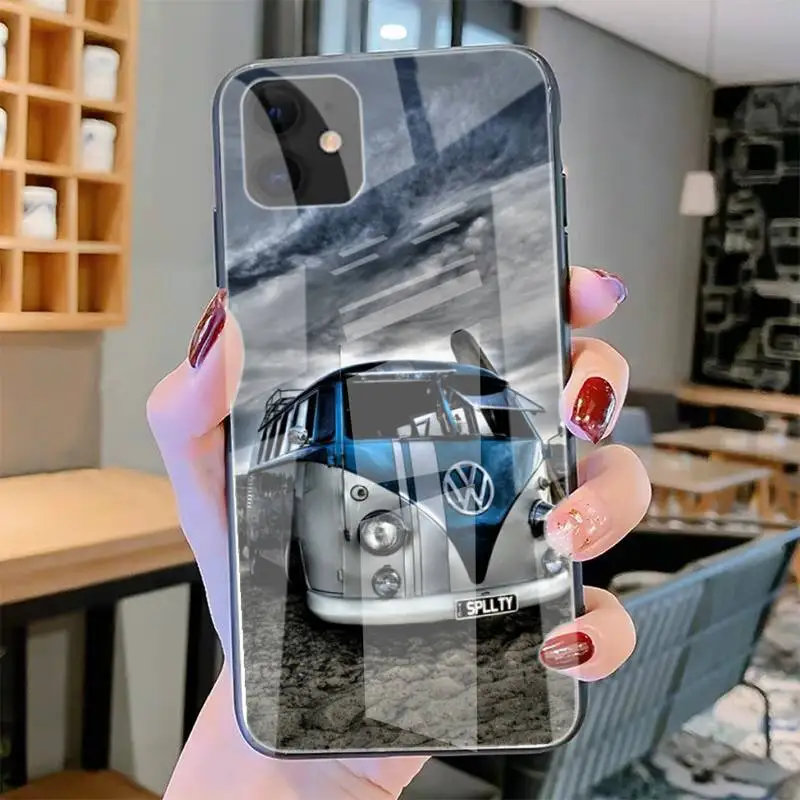 

World Automakers Car Phone Case Tempered Glass For Iphone6plus 6S 7 7plus 8 X XS XSmax XR 11 12 Pro Max 12mini