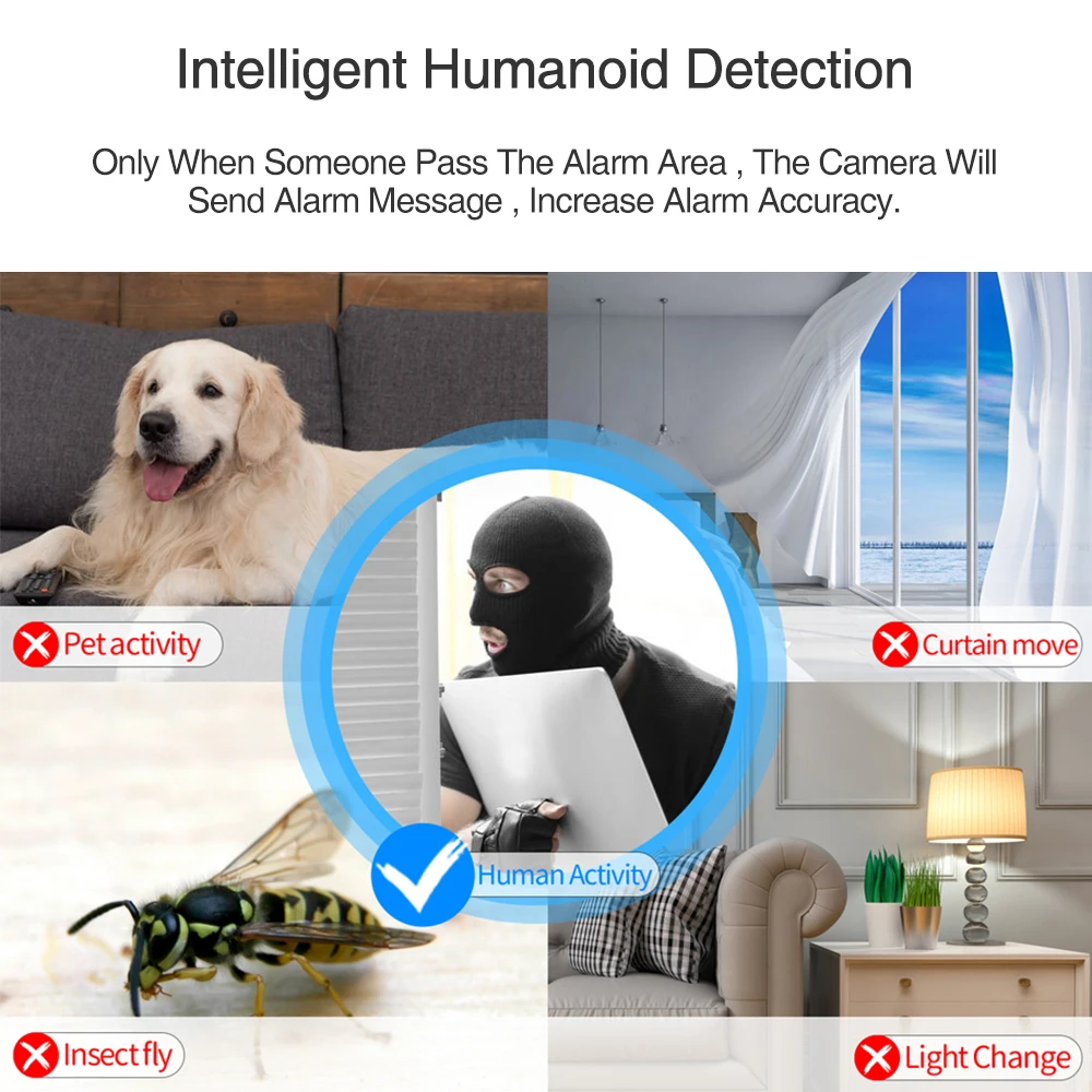 Video Surveillan 8CH 3MP Security Wireless Camera Kit Humen Detected Two Way Audio Record P2P WIFI IP CCTV System | Безопасность и