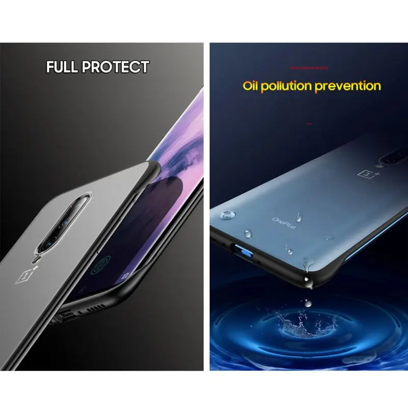 Бескаркасный чехол для Oneplus 7 Pro чехол Ультратонкий матовый PC ударопрочный чехол для One plus 7 Oneplus 7Pro чехол