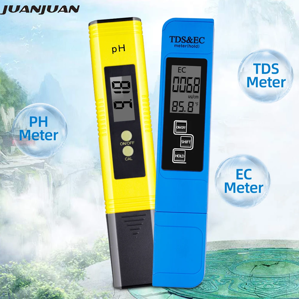 2 шт. цифровой 0,0-14,0 рН-метр тестер 0-9990ppm Цифровой TDS EC lcd Чистота воды PPM аквариумный фильтр скидка 28