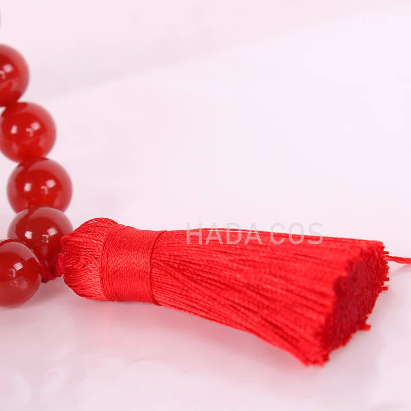 Горячая игра Genshin Impact Hu Tao браслет 16/18 12 мм. Красный агат бусины косплей реквизит