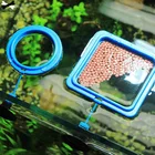 Новый аквариум кормления кольцо садок для рыбы станция плавающий Еда лоток подачи квадратный круглый аксессуар Water Plant плавучесть на присоске