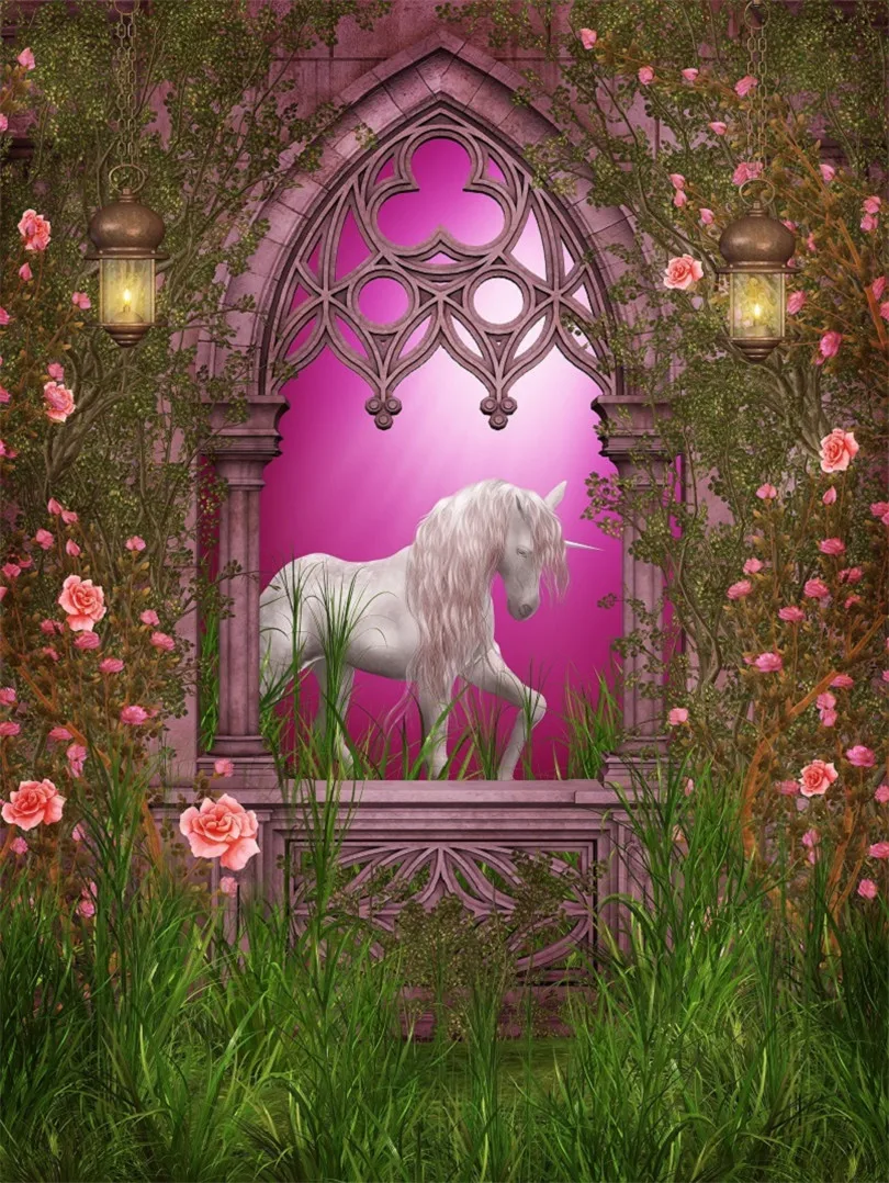 

Nitree Props Photography Backdrop Cartoon Fantasy Jungle Well Vinyl Background Children's Birthday Party Decoration