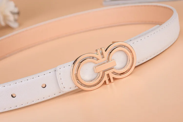 

Cross belt new men's and women's general belt girls European and American wind smooth buckle casual children's belts
