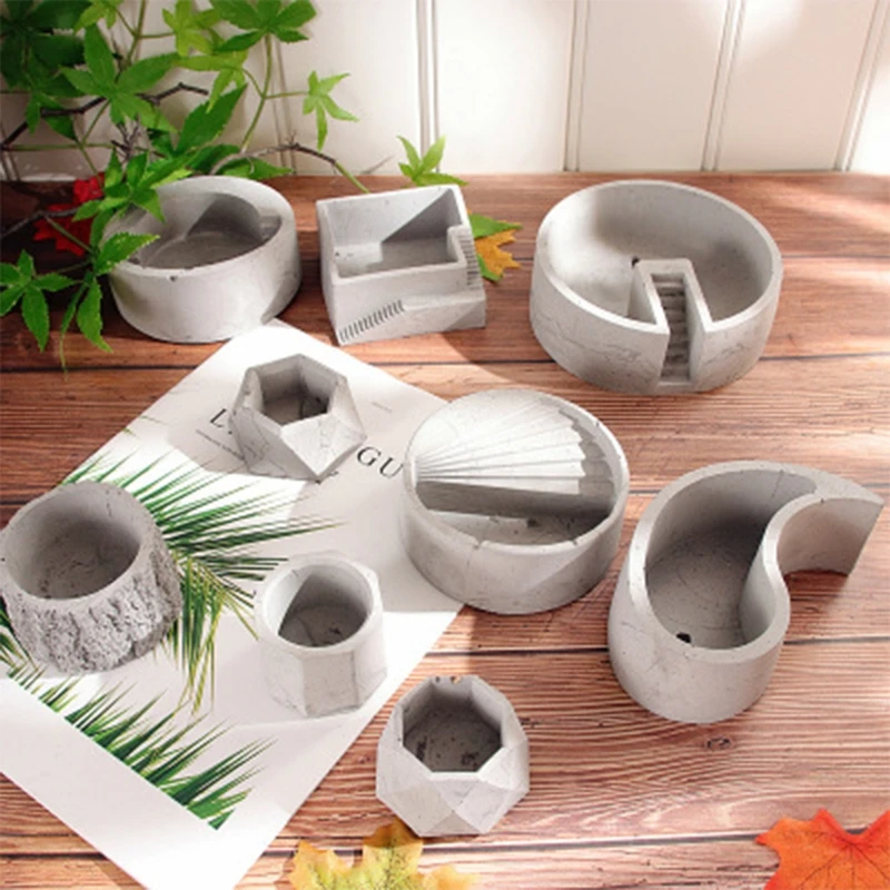 

Silicone Flower Pot Mold Concrete Succulent Vase Casting Mould Cake Baking Tool