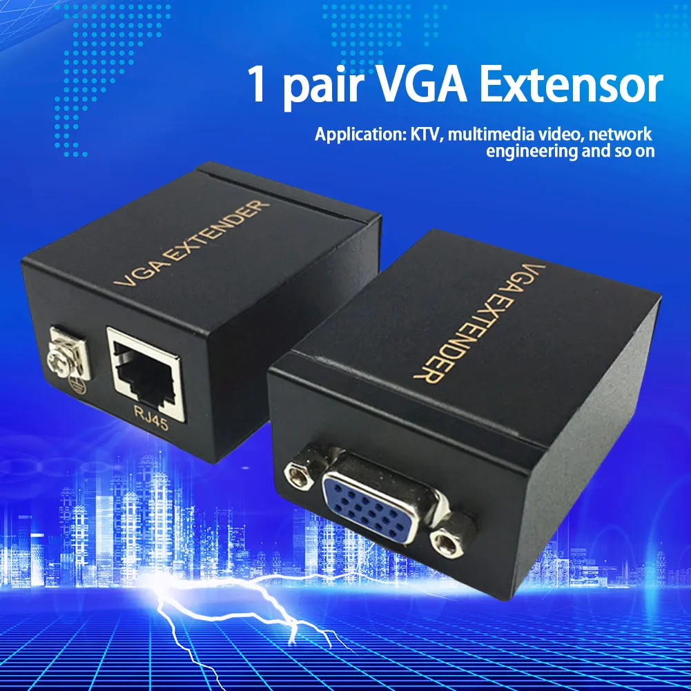 60 м удлинитель VGA трансферный сетевой усилитель сигнала трансмиттер сетевого
