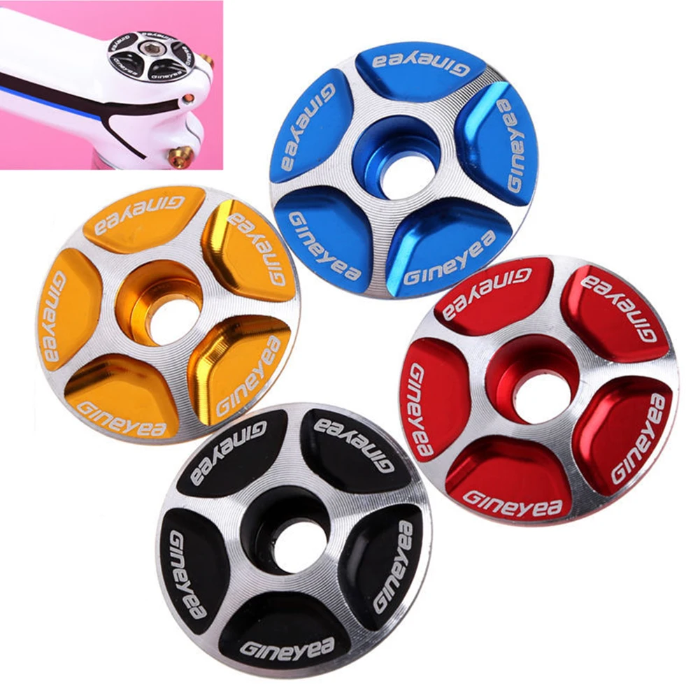 

Universal Bicycle Headset Top Cap Threadless Stem Cover Aluminum Alloy MTB Road Bike Stem Fork Top Cover Bicycle Accessories