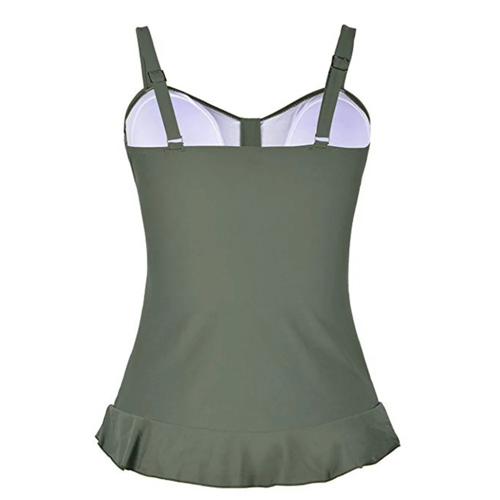 Бикини,, mujer, женский купальный топ, мягкий, гофрированный подол, Shirred, одежда для плавания, танкини, купальный костюм, топы, накидка, Maillot de bain