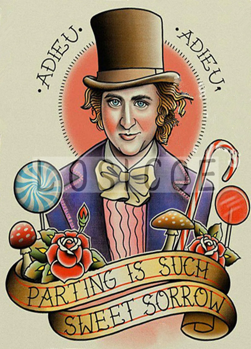 Креативный узор для татуировок винтажный постер из крафт бумаги 30X42 см настенные