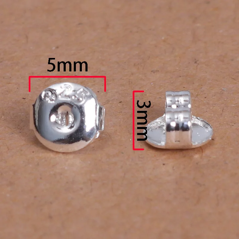 

100pcs 925 silver ring jewelry accessories earrings backs back ear plug end kolczyki pendientes crochet nylon cord nylon cord