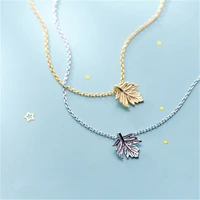 japanese simple maple leaf pendant fashion fresh girl short necklace personality charm womens daily wear jewelry accessories