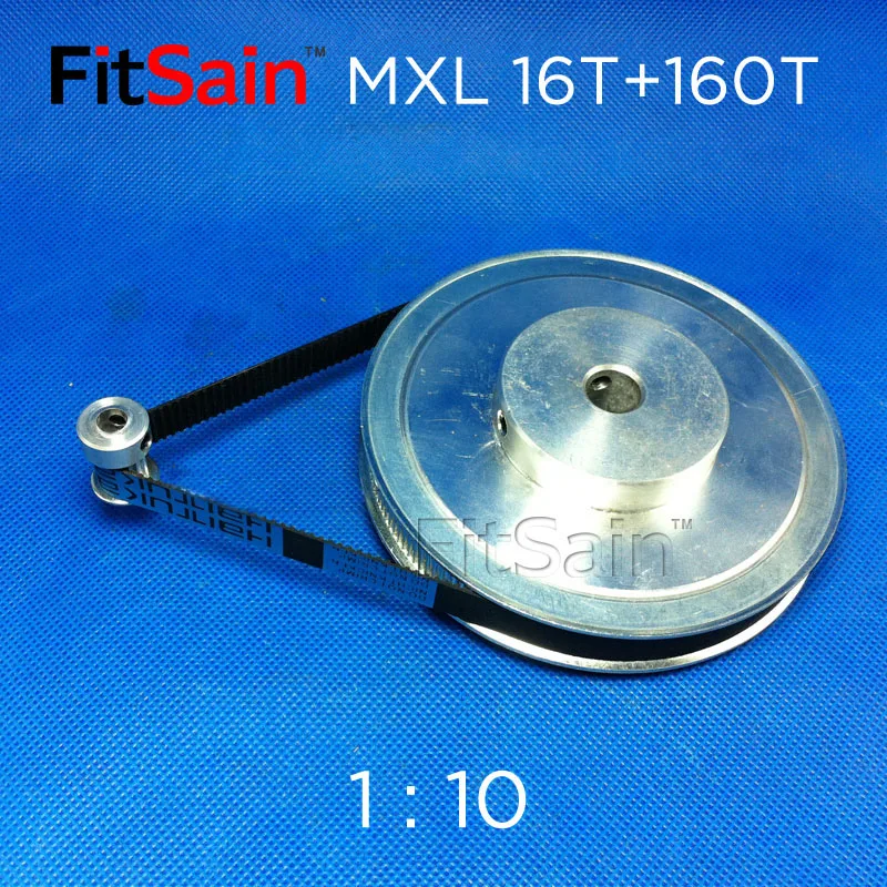 Fitsain mxl 16T + 160T 1:10 ширина 10 мм синхронное колесо шаговый двигатель шкив