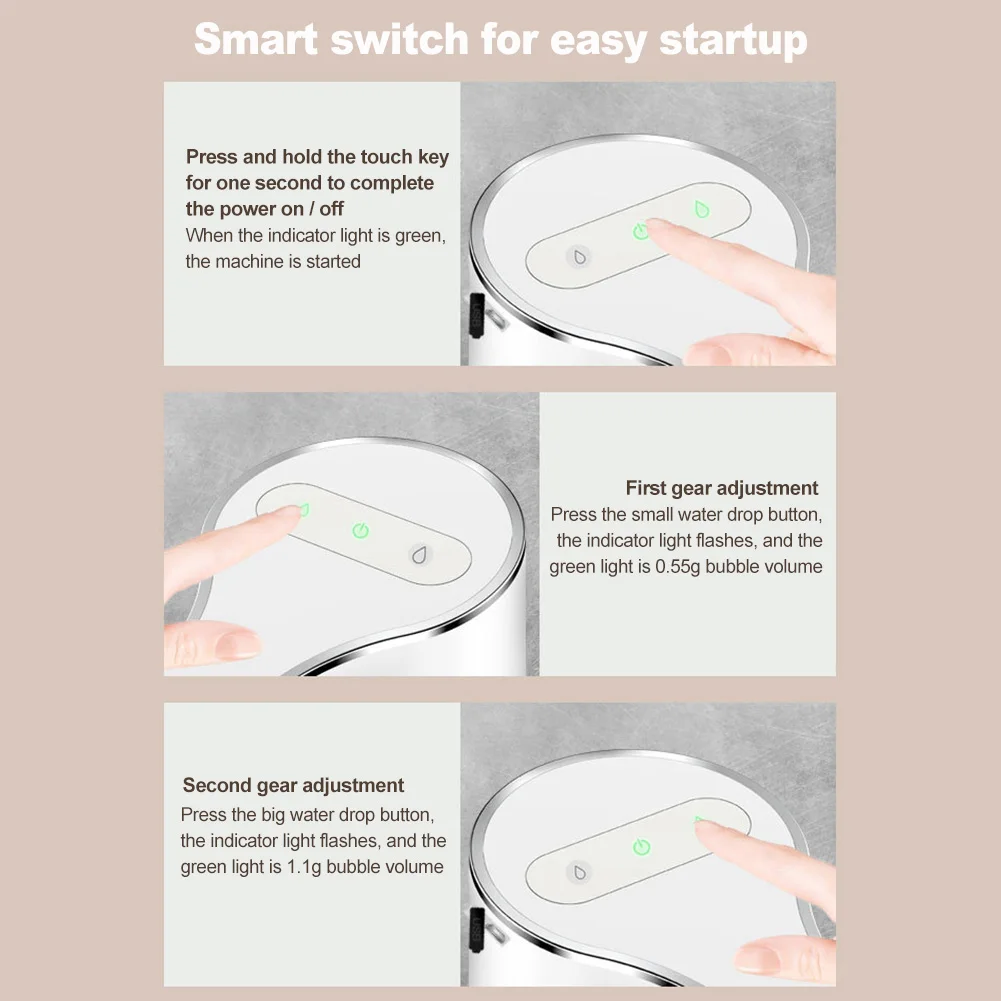 

Hotel Automatic Soap Dispenser Home For Bathroom Kitchen Sink Rechargeable USB