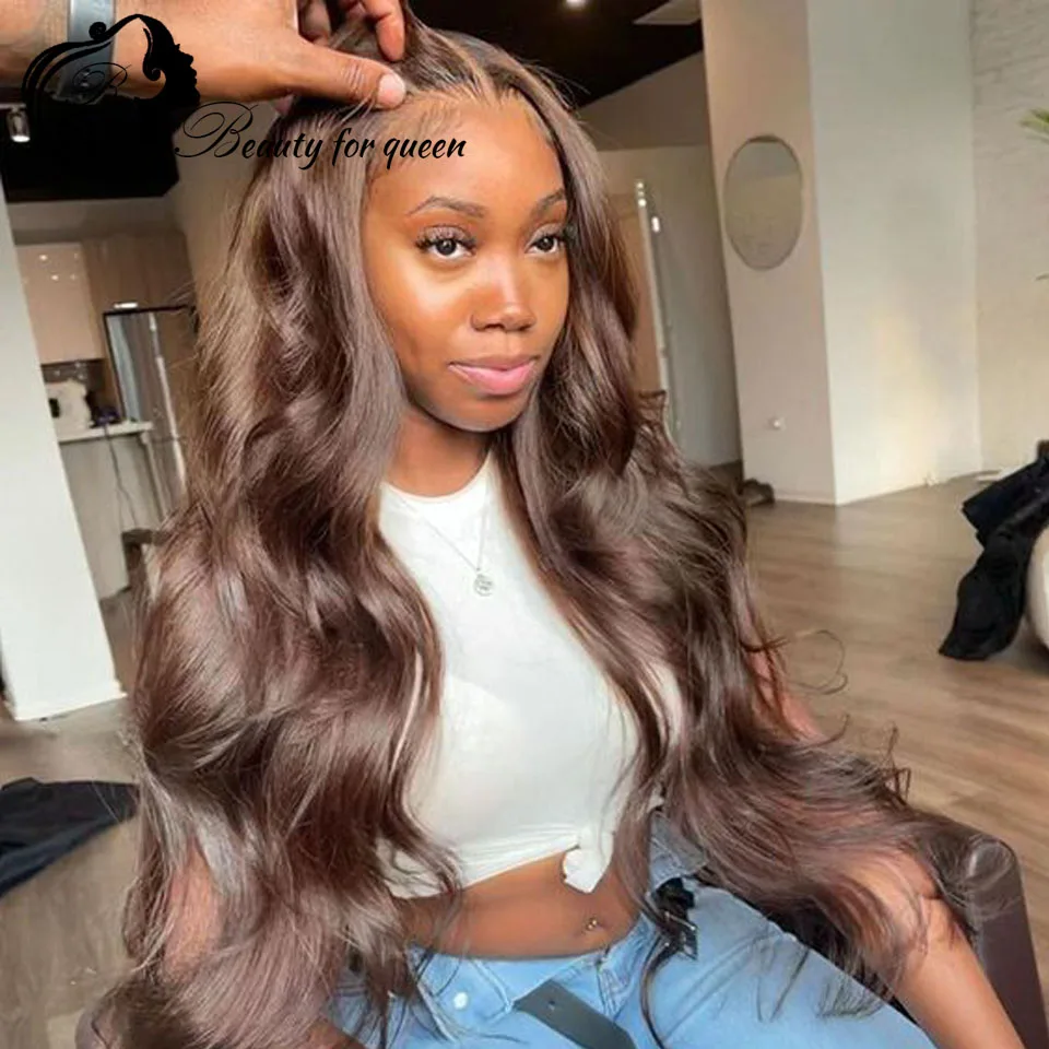 

HD Transparent Lace Frontal Wig Colored Human Hair Wigs For Women Pre Plucked Hair Extension Front Lace Remy Brazilian Hair 180%