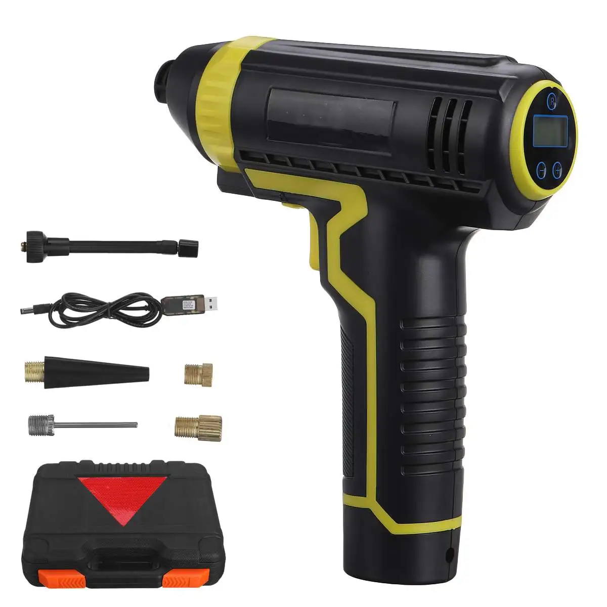 

120W Wireless Car Air Compressor Handheld USB Rechargeable Tire Inflator Digital Inflatable Pump Pressure Gauge Car Accessories