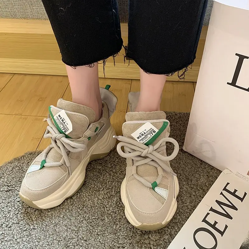

Spring Platform Sneakers For Women Luxury Brand Woman Vulcanized Shoes Fashion Chunky Women's Casual Shoes Walking Trainers 2021
