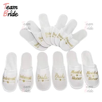 team bride to be 6 pair bride shower disposable wedding decoration bridesmaid bride soft slippers hen night single party supplie