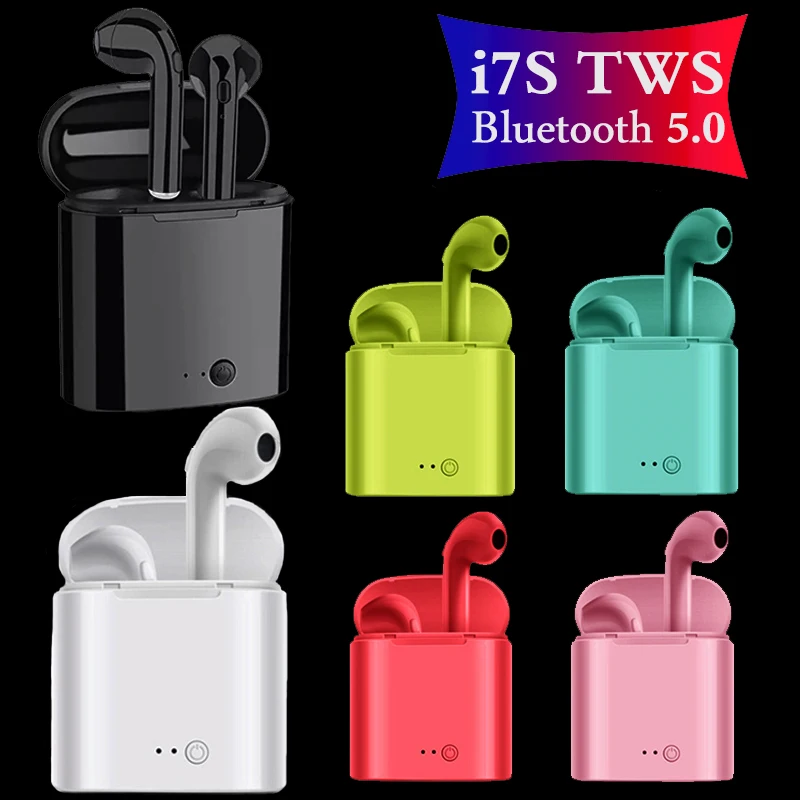 i7s TWS Wireless Bluetooth Earphone Stereo Earbud Headphone With Charging Box For iPhone 12 11 Pro Max Android IOS Systems | Электроника