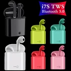 Беспроводные TWS Bluetooth-наушники i7s, стереонаушники-вкладыши с зарядным боксом для iPhone 12, 11 Pro Max, систем Android и IOS