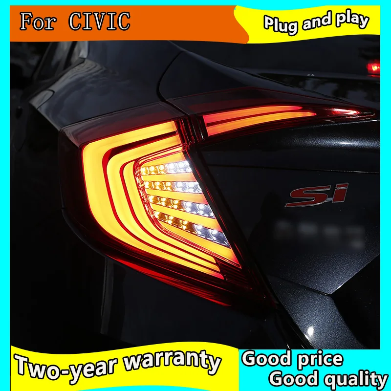

Car Styling for HONDA CIVIC X 10th TAIL Lights LED Tail Light LED Rear Lamp DRL+Brake Trunk LIGHT Automobile Accessories