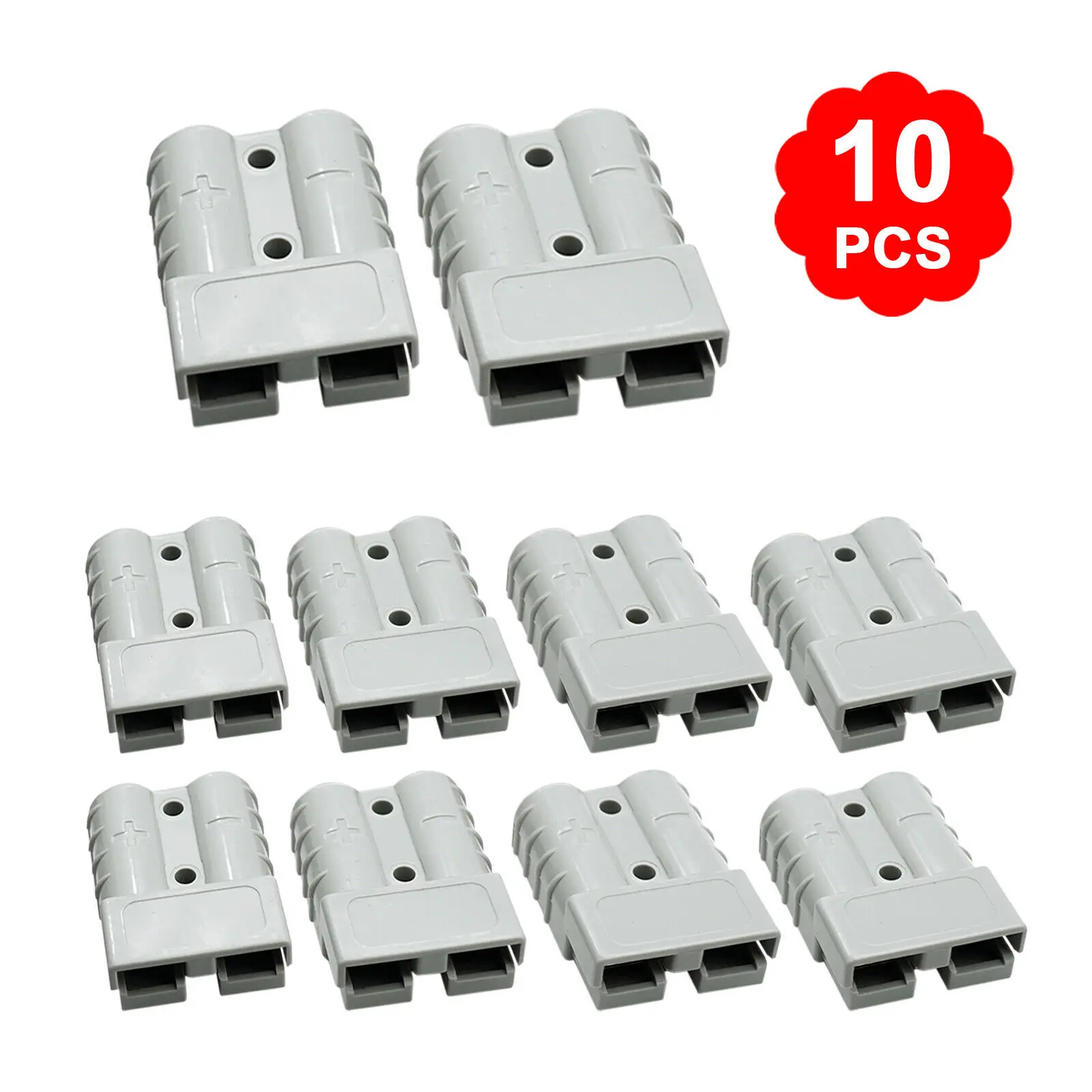 Conectores de enchufe estilo Anderson de 10 piezas, Kit de conector de Cable de puente de conexión rápida/Desconexión de batería de CC de 12-24V, 50 amperios