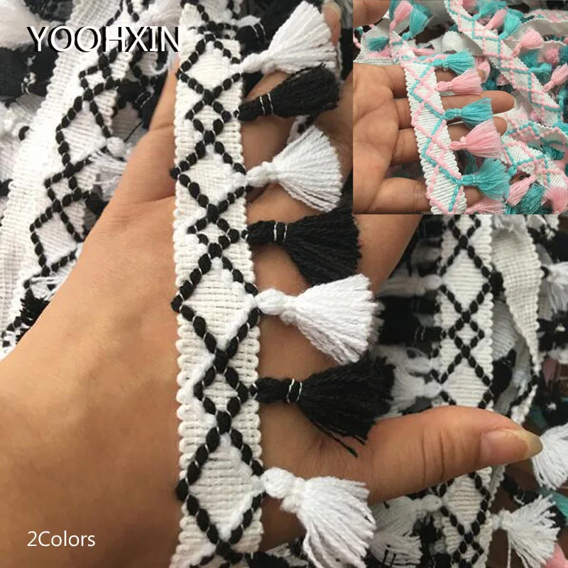 Горячая вышивка 5 см белая черная Цветочная кружевная ткань отделка лента сделай