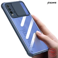 rzants for xiaomi redmi 9t case lens protection camera protection slim crystal clear cover double soft casing