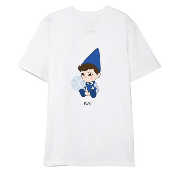 Exo concert same member/футболка с короткими рукавами и круглым вырезом изображением