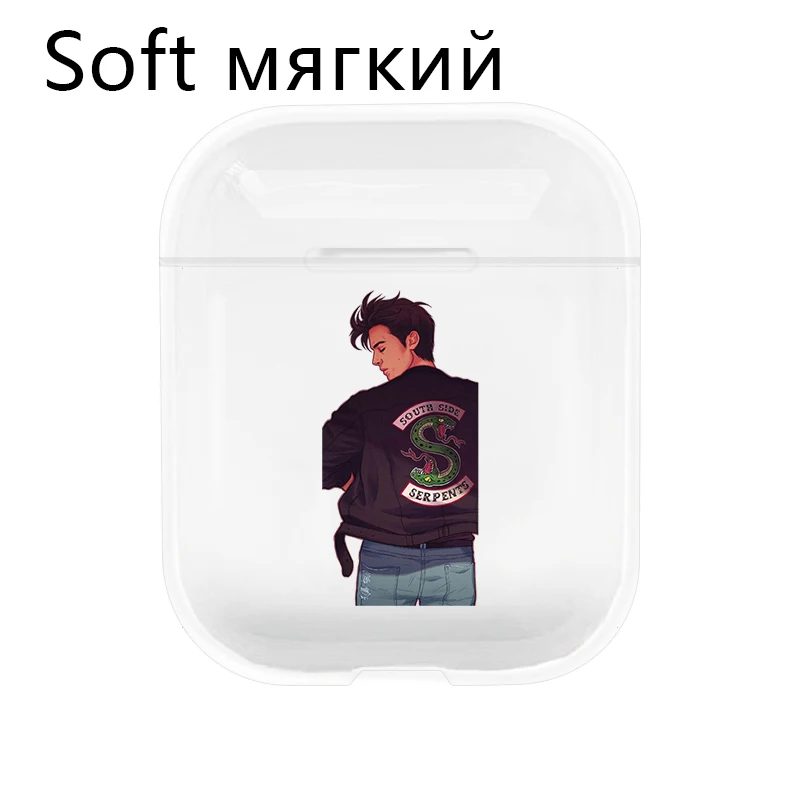 I200687 soft Мультяшный Американский ТВ ривердейл чехол для наушников Защитный чехол для Airpods прозрачный мягкий чехол для Apple Airpods зарядка сумки - Цвет: I200687 soft