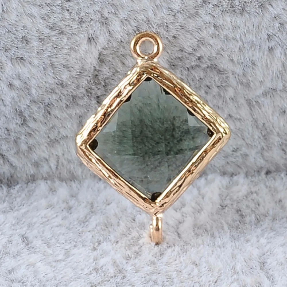 24 шт. квадратные ожерелья и серьги в рамке 12 цветов|f pendant|imitation zirconconnector pendant |