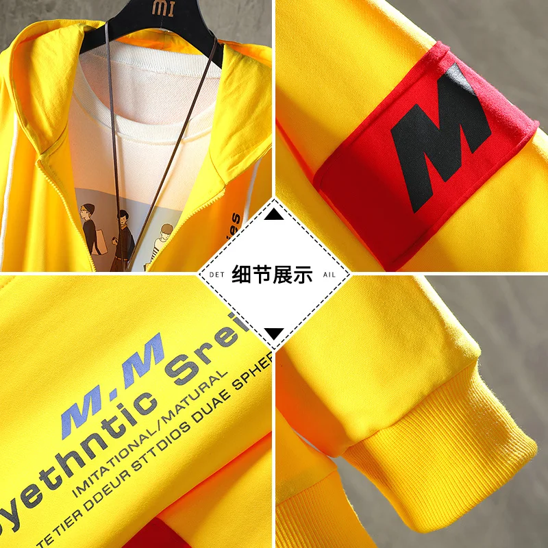 2019 новые куртки с капюшоном Мужские Новые в стиле пэтчворк и КолорБлок пуловер